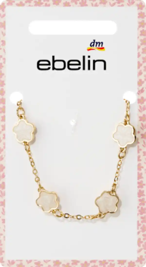 Bild 2 von ebelin Armband mit Blumen, Gold-Optik, 1 St