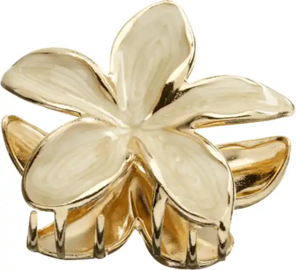 Bild 2 von ebelin Haarklammer Blume, weiß/Gold-Optik, 1 St