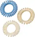 Bild 3 von ebelin Spiralhaargummis weiß/blau/gold, 3 St