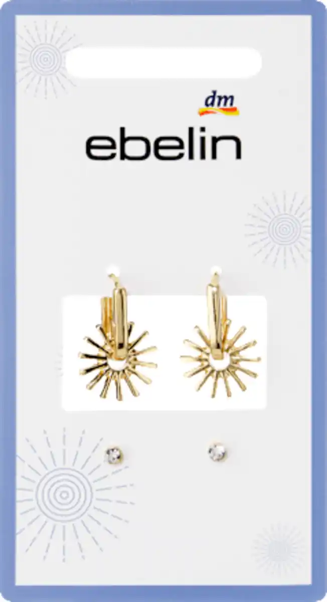 Bild 2 von ebelin Creolen Sonnen, Gold-Optik, 4 St