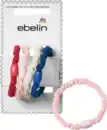 Bild 1 von ebelin Haargummis gedreht, rot/rosa/weiß/blau, 4 St