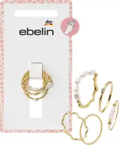 ebelin Ringe Gold-Optik, 5 St