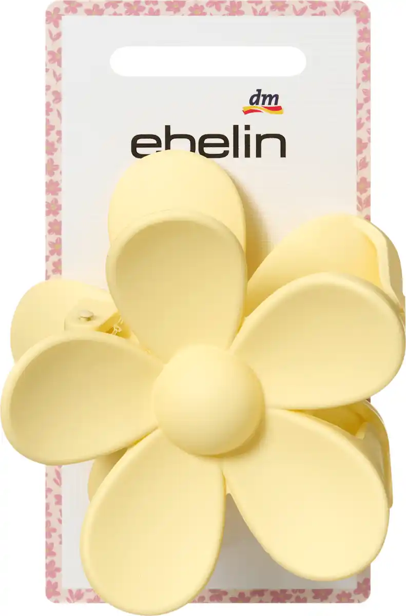 Bild 1 von ebelin Haarklammer Blume, gelb, 1 St