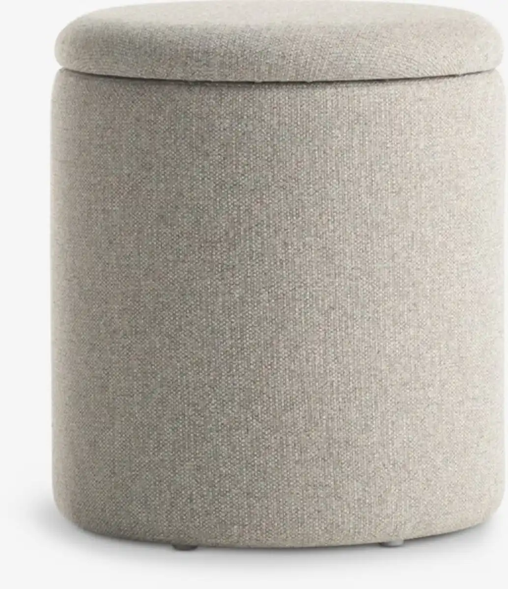 Bild 1 von Pouf GISLEV Ø36 m/Aufbewahrung sand Stoff