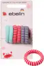 Bild 1 von ebelin Haargummis gestreift, mint/rot/blau, 6 St