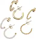 Bild 3 von ebelin Creolen Gold-Optik, 6 St