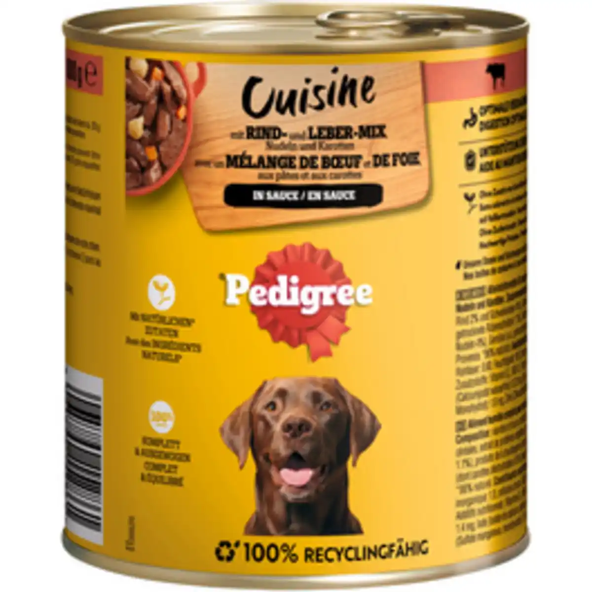 Bild 1 von PEDIGREE Hunde-Nassfutter, Rind, Karotten, Nudeln, 800 g
