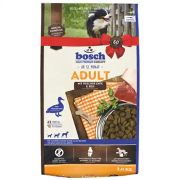 Bild 2 von BOSCH PETFOOD Hundetrockenfutter, Ente & Reis, 3 kg