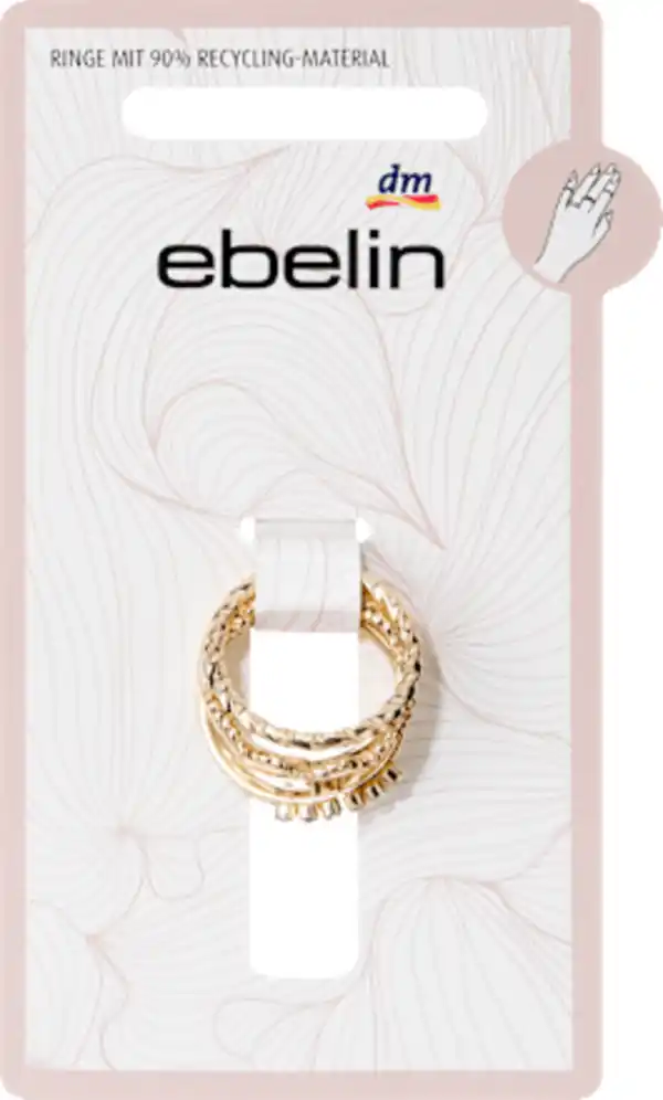 Bild 2 von ebelin Ringe Gold-Optik, 5 St