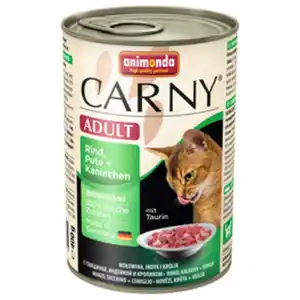 animonda CARNY Katzen-Nassfutter »Carny«, Rind/Pute/Kaninchen, 400 g