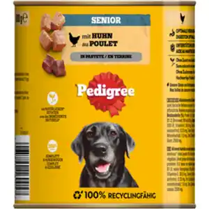 PEDIGREE Hunde-Nassfutter, Huhn, 800 g, Senior
