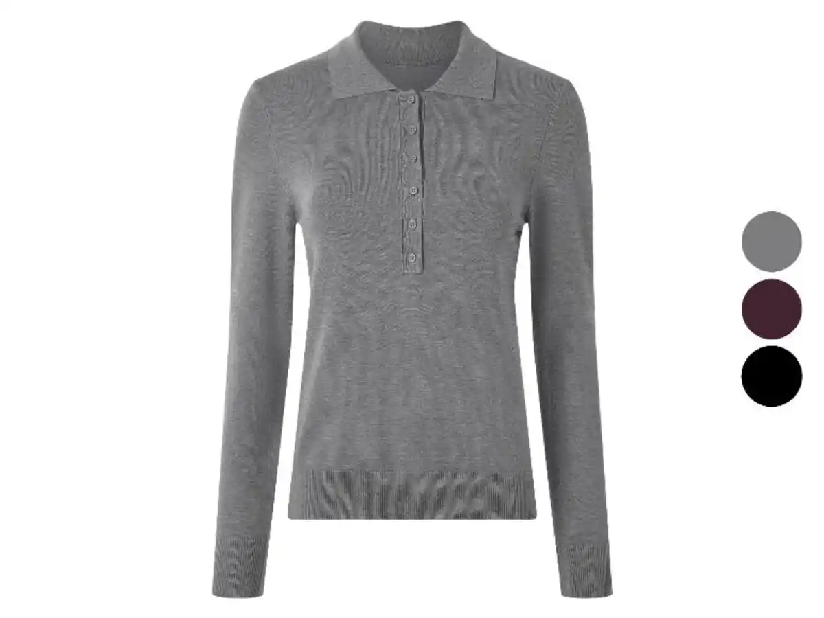Bild 3 von ESMARA® Damen Feinstrick-Polopullover