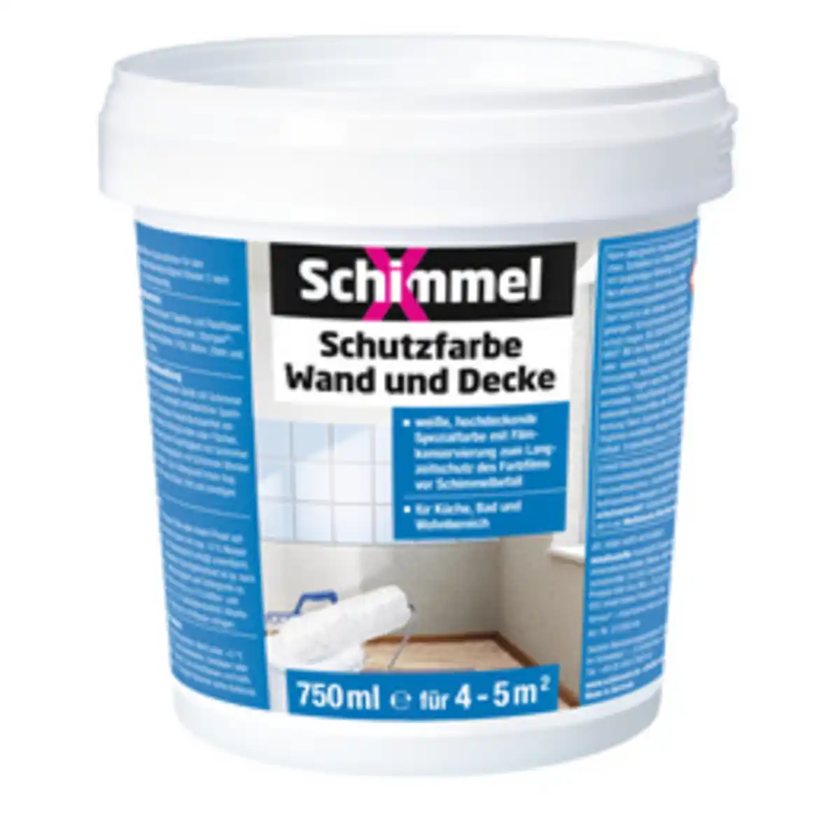 Bild 1 von SchimmelX Anti-Schimmelfarbe, weiß, 750 ml