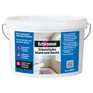 SchimmelX Antischmimmelfarbe, Wand und Decke, 5 Liter, weiß