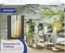 Bild 1 von IDEENWELT Glasbecher mit Trinkhalm 2er-Set Rain