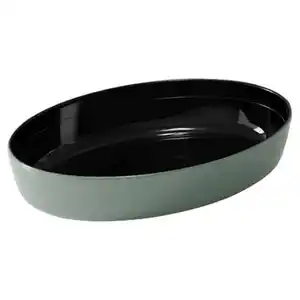 CROFTON Borosilikatglas-Aufflaufform, Oval, Grün