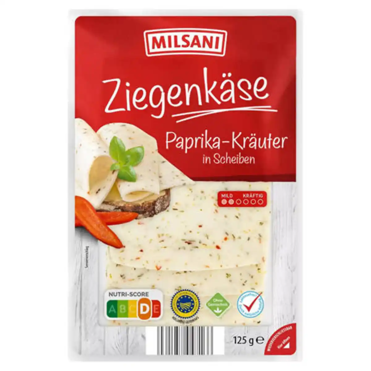 Bild 1 von MILSANI Ziegenkäsescheiben 125 g, Kräuter