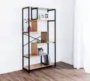 Bild 1 von Prestige Home Living Indoor Asymmetrisches Wohnzimmerregal, ca. 84 x 35 x 163 cm - Hellbraun