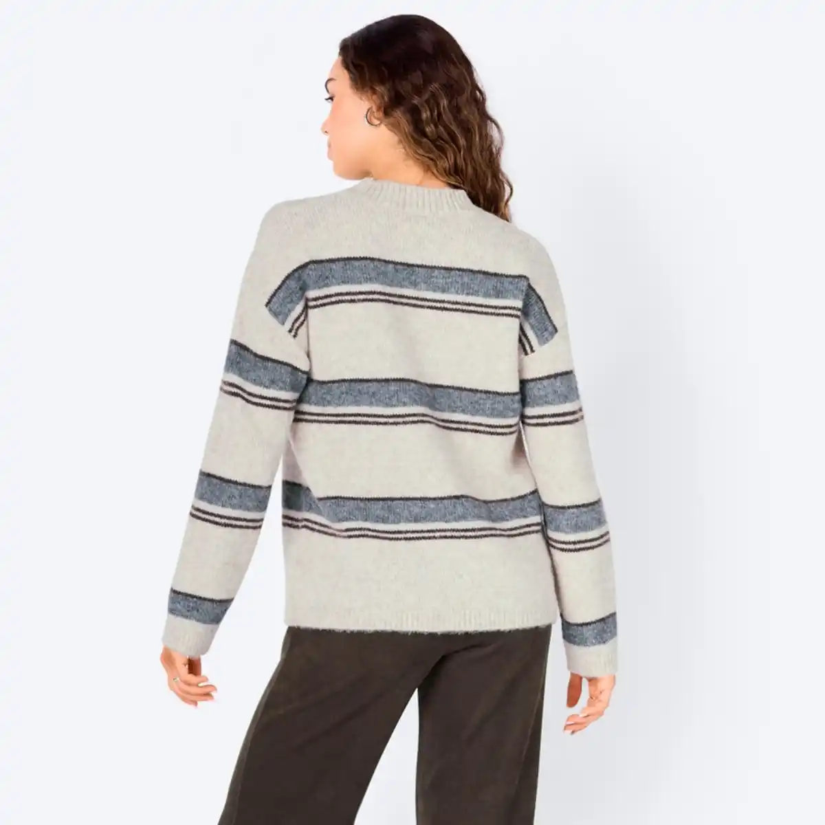 Bild 4 von Damen-Pullover mit Ringelmuster und V-Ausschnitt