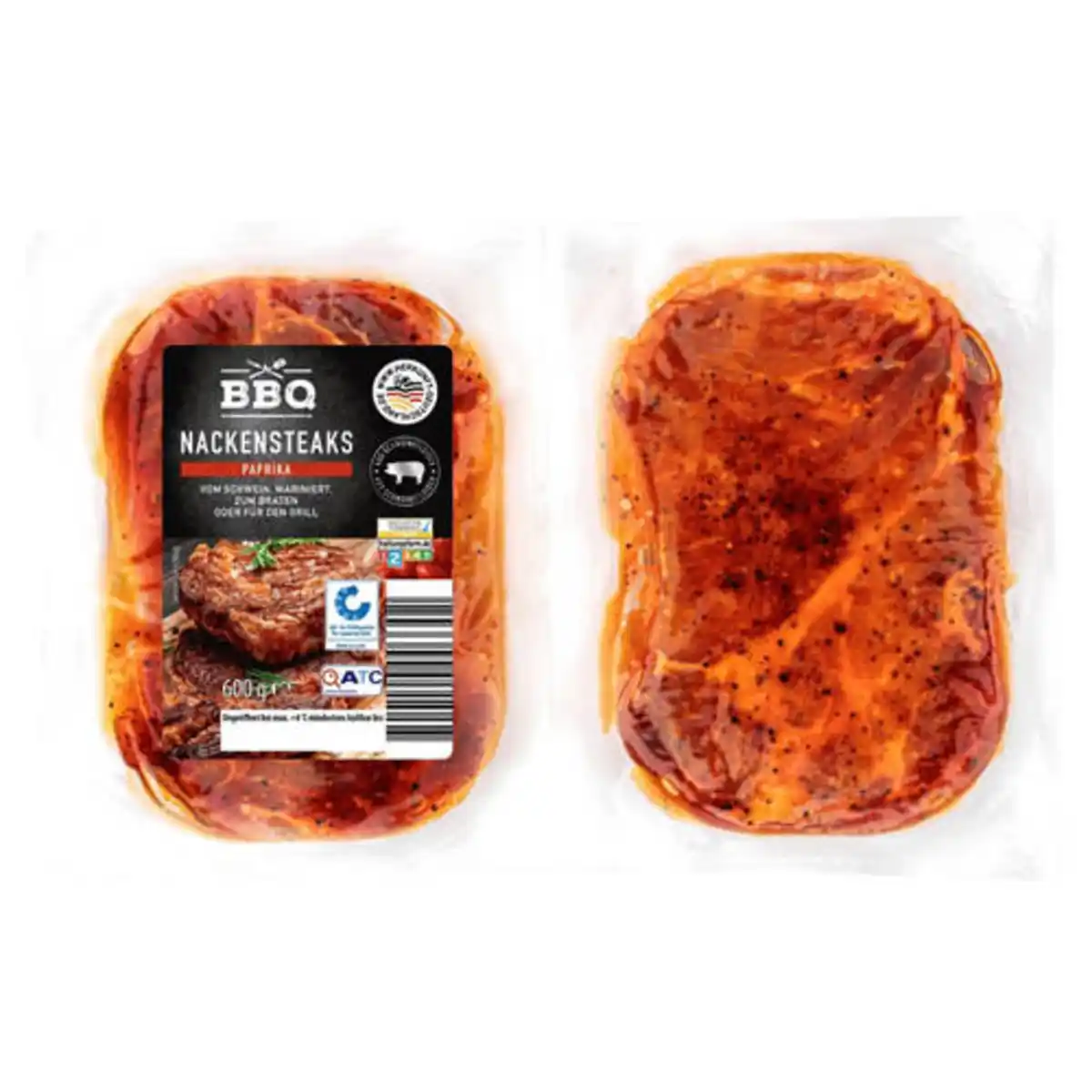 Bild 1 von BBQ Schweine-Nackensteak 600 g, mariniert, Paprika