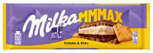MILKA Schokoladentafel Milch mit Schokolade und Keks MMMAX, 300 g