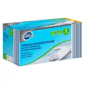POWER FORCE Einweghandschuhe Latex, S, 200er