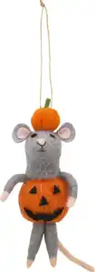 IDEENWELT Deko-Filzmaus Kürbis
