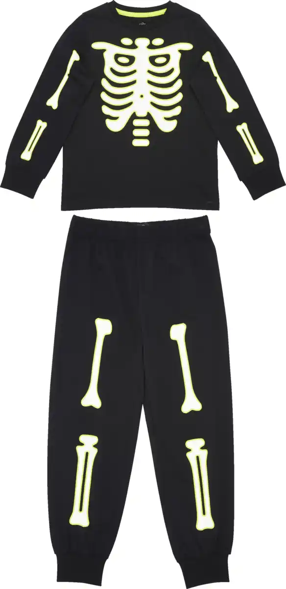 Bild 1 von IDEENWELT Kinder Pyjama Glow-in-the-dark Gr. 122/128
