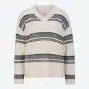 Bild 3 von Damen-Pullover mit Ringelmuster und V-Ausschnitt