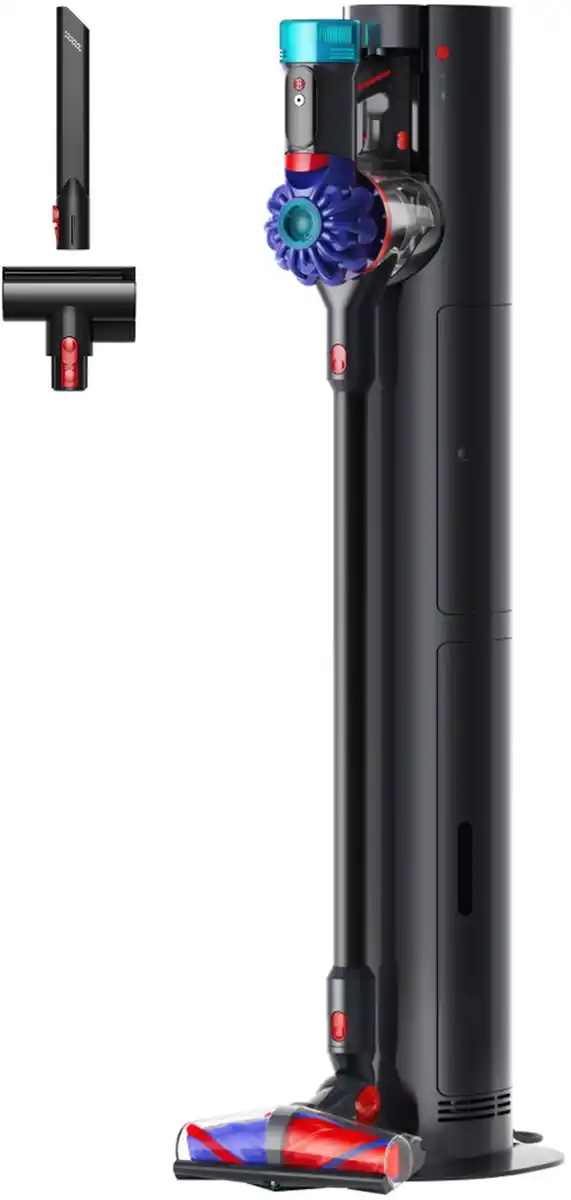 Bild 1 von V10 Konical + Auto-empty Dok Akku-Stielstaubsauger schwarz/blau