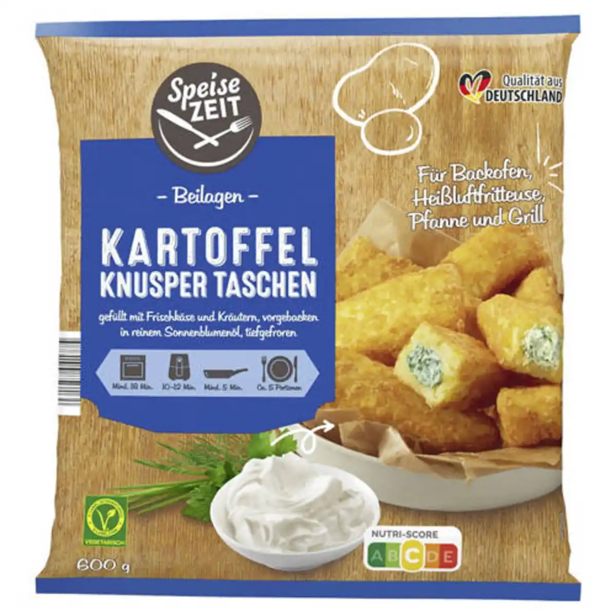 Bild 1 von SPEISEZEIT Kartoffeltaschen 600 g, Frischkäse-Kräuter