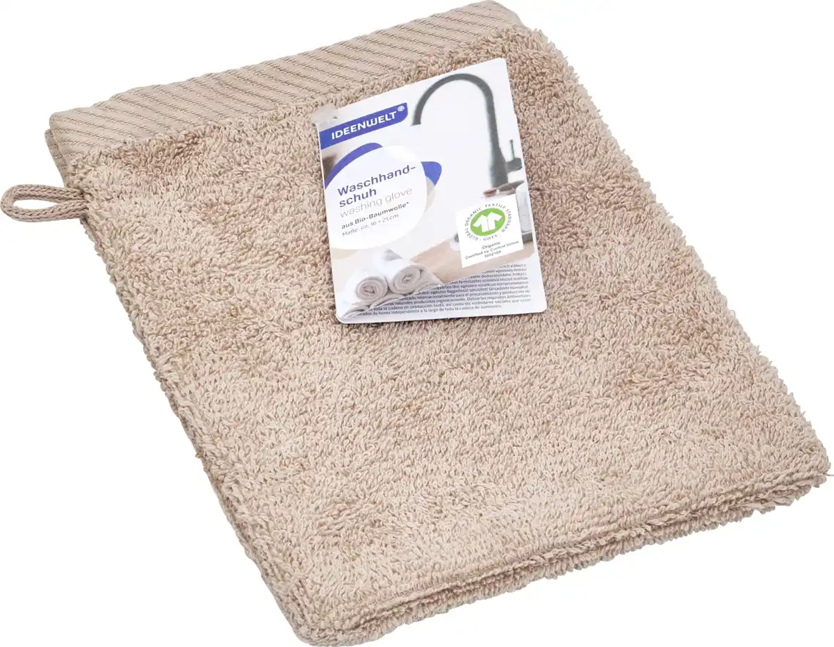 Bild 1 von IDEENWELT Waschhandschuh 16x21 cm taupe
