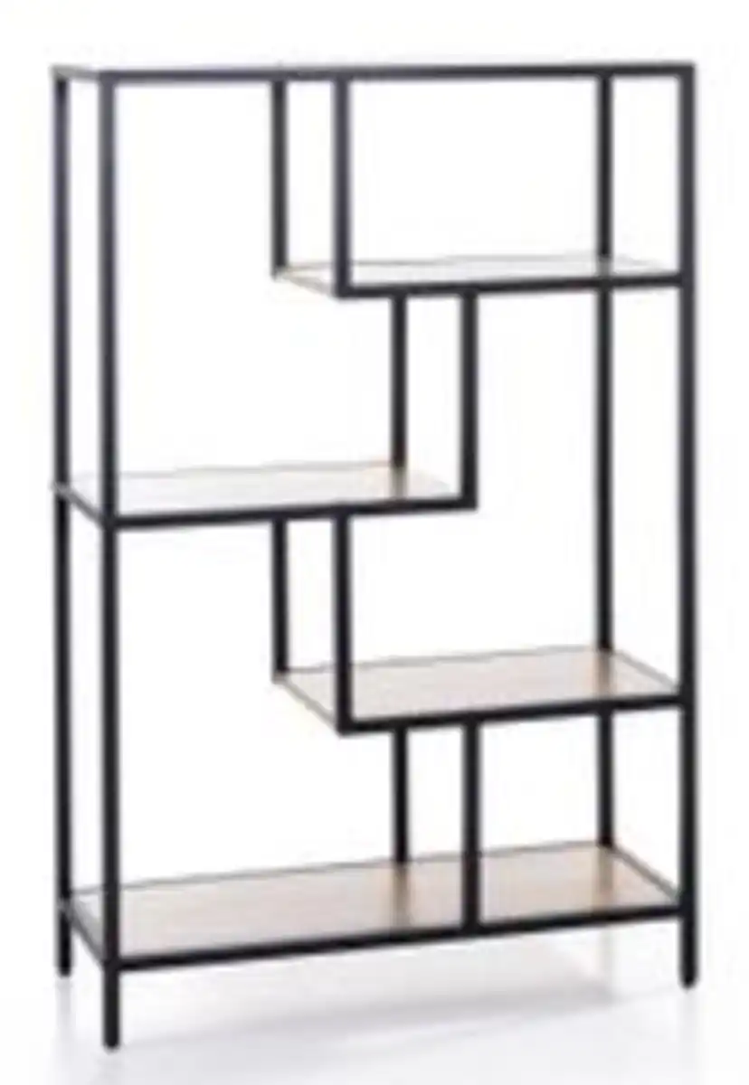 Bild 2 von Prestige Home Living Indoor Aysmetrisches Wohnzimmerregal, ca. 84 x 34 x 130 cm - Hellbraun