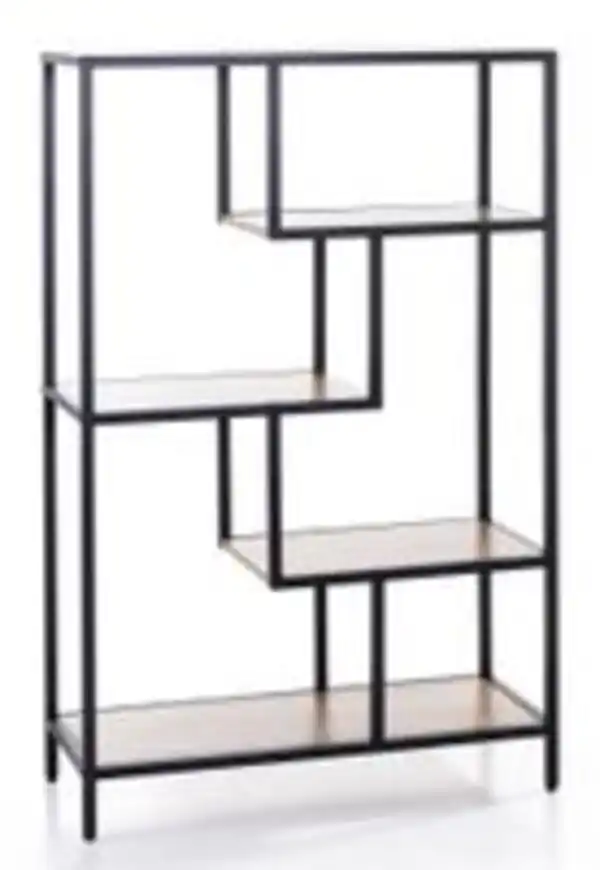 Bild 2 von Prestige Home Living Indoor Aysmetrisches Wohnzimmerregal, ca. 84 x 34 x 130 cm - Hellbraun