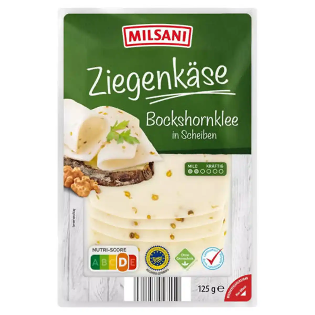 Bild 1 von MILSANI Ziegenkäsescheiben 125 g, Bockshornklee