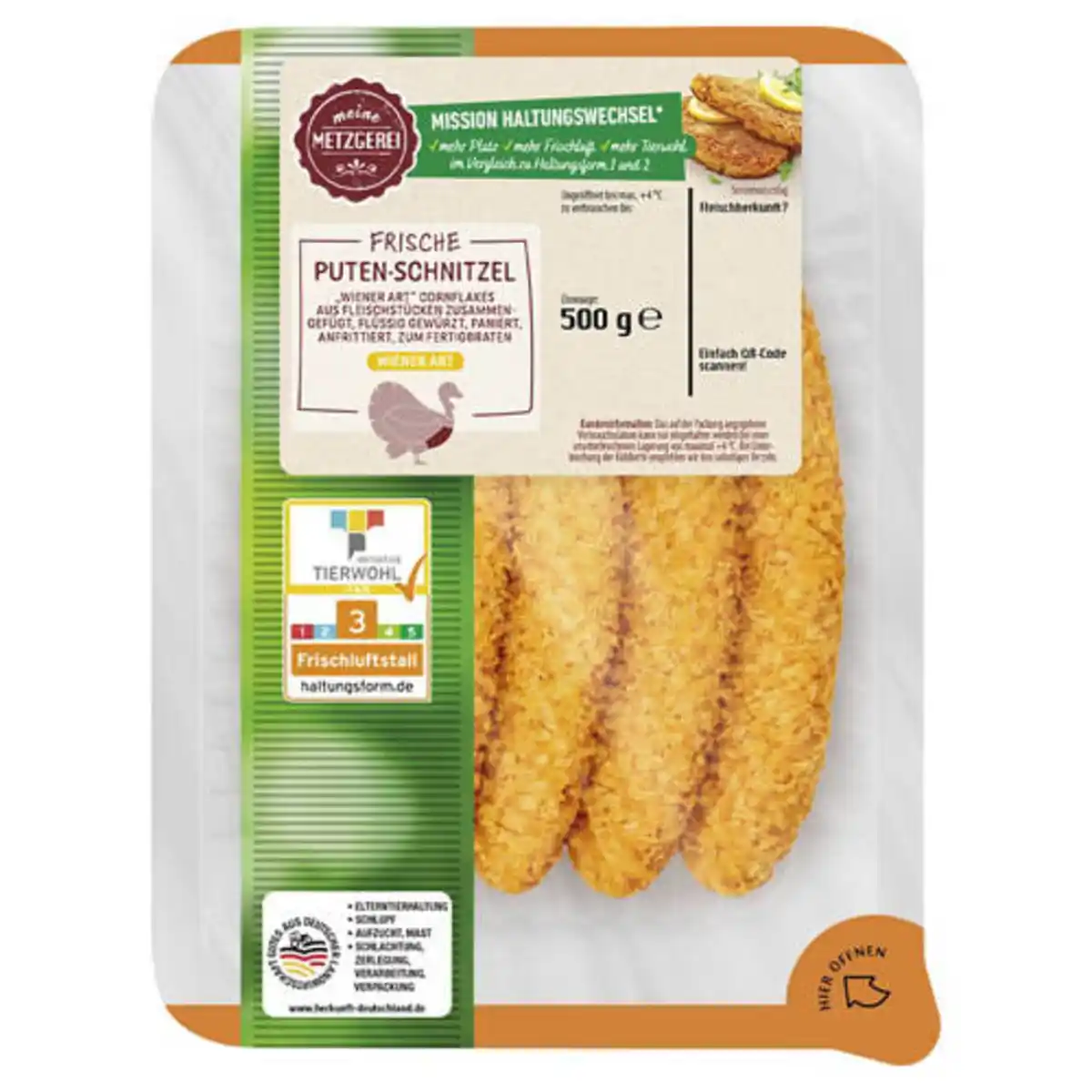 Bild 1 von MEINE METZGEREI Putenschnitzel Wiener Art 500 g