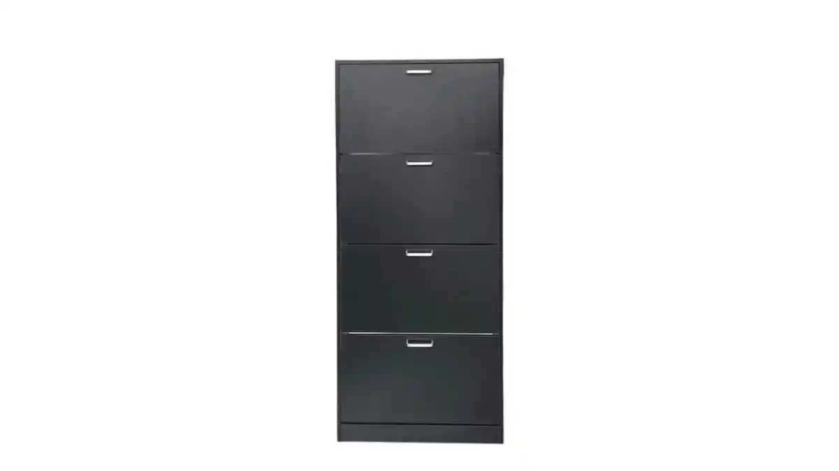 Bild 1 von Hardin 1fachgut Ravon Schuhschrank mit 4 Türen, ca. 63 x 24 x 150 cm – Schwarz