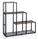 Bild 1 von Prestige Home Living Indoor Wohnzimmerregal, stufenförmig, 4 Ebenen, ca. 106 x 33 x 112 cm - Braun