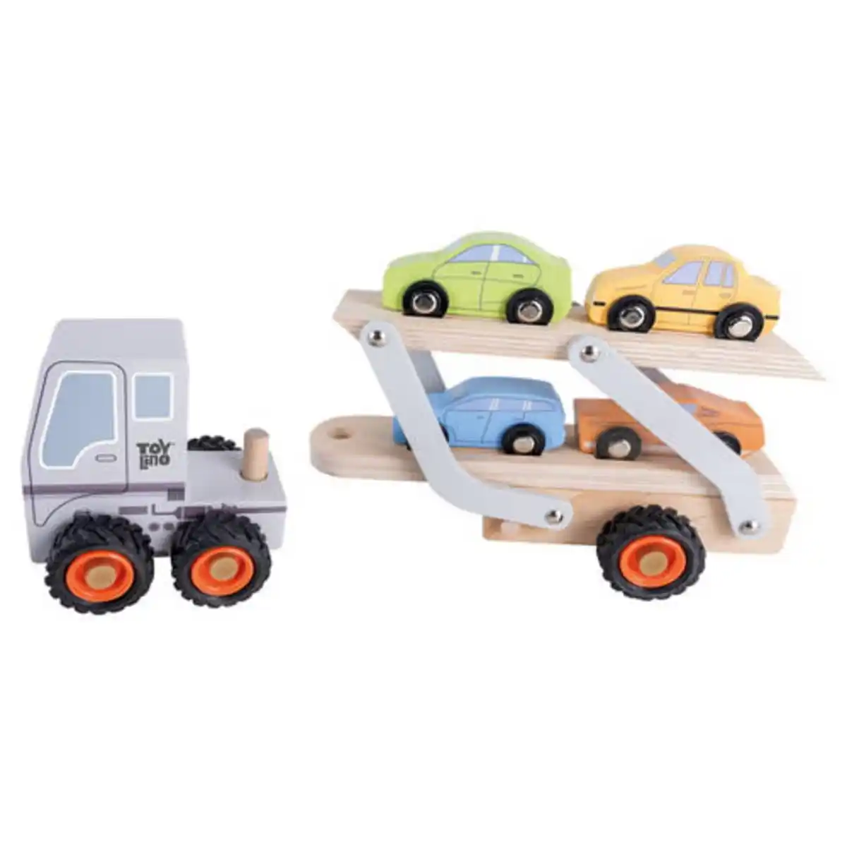 Bild 1 von TOYLINO Holzfahrzeug, Autotransporter