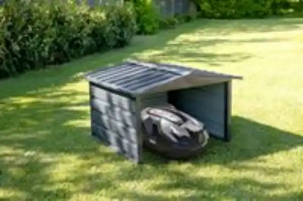 Bild 2 von CHILLROI Mähroboter Garage aus Stahl, ca. 88 x 86 x 62 cm - Grau