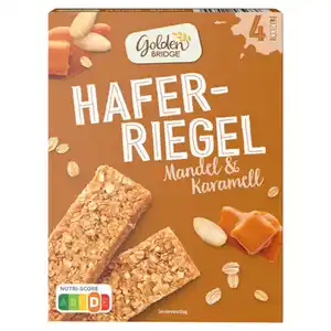 GOLDEN BRIDGE Haferriegel 140 g, Mandel & Karamell