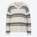 Bild 2 von Damen-Pullover mit Ringelmuster und V-Ausschnitt