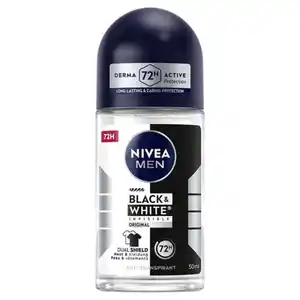 NIVEA Deo Roll-on 50 ml, Men Black & White Invisible