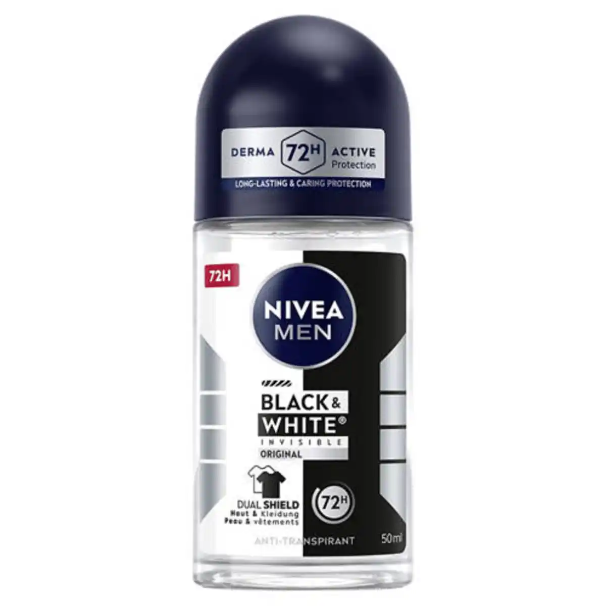 Bild 1 von NIVEA Deo Roll-on 50 ml, Men Black & White Invisible