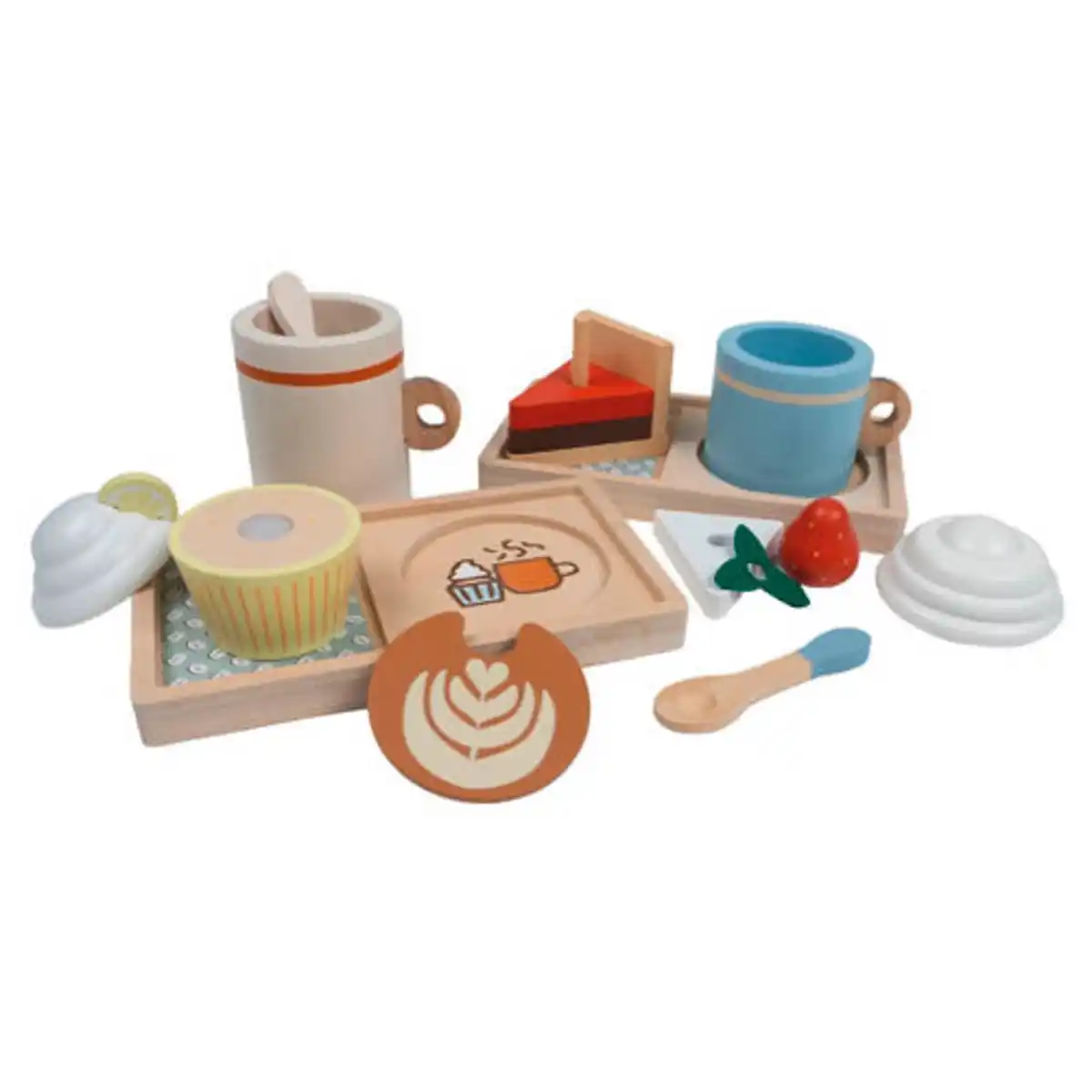 Bild 1 von TOYLINO Holz-Gebäck-Set, Kaffee und Kuchen