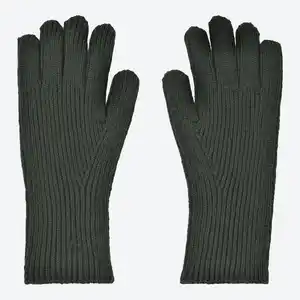 Damen-Strickhandschuhe mit gerippter Struktur