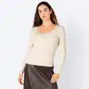 Bild 1 von Damen-Pullover mit V-Ausschnitt und Ziersteinen