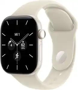Apple Watch Series 12 (42mm) GPS+5G Smartwatch Keramik mit Sportarmband M/L perlweiß/sand