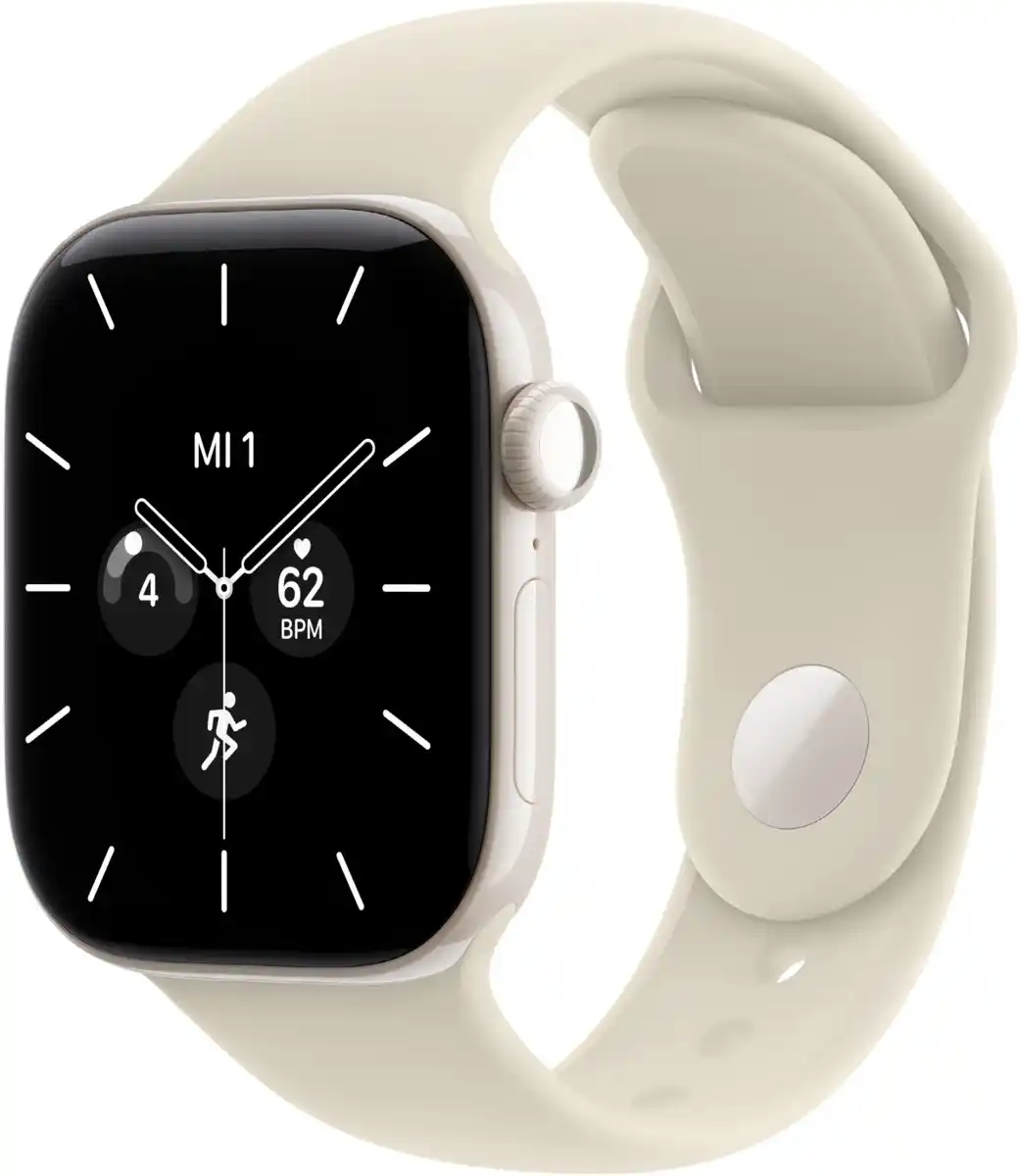 Bild 1 von Apple Watch Series 12 (42mm) GPS+5G Smartwatch Keramik mit Sportarmband M/L perlweiß/sand