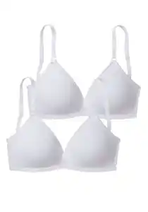 petite fleur by Lascana Soft-BH (Packung, 2 Stück) ohne Bügel, im Triangel Schnitt, aus Baumwolle, bequemer BH